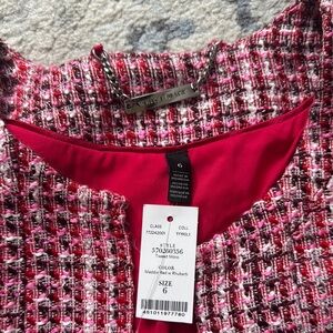 NWT White House Black Market tweed moto jacket